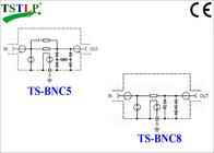 Protecteur de montée subite coaxial de foudre de dispositifs de transmission avec le connecteur de BNC